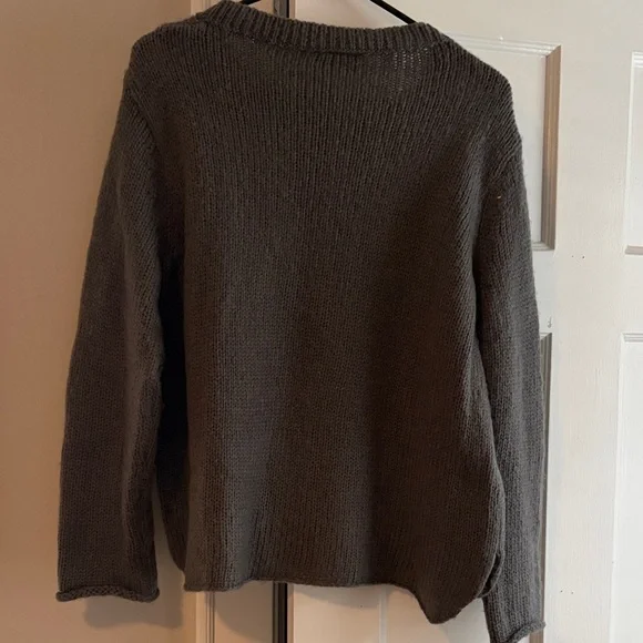 Wooden Ships Heather Gray Sweater with Black 'Whiskey' Text - Picture 5 of 5